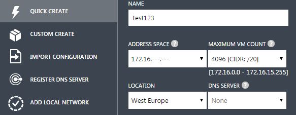 Creating Virtual Network